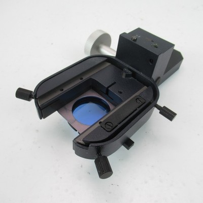 LEICA LEITZ DMRB MICROSCOPE CONDENSER TRAY HOLDER CARRIER W/ CB 12 FILTER