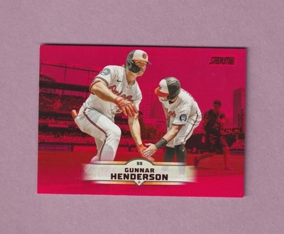 2025 TOPPS STADIUM CLUB GUNNAR HENDERSON RED PARALLEL BASEBALL CARD #96 - ORIOLE