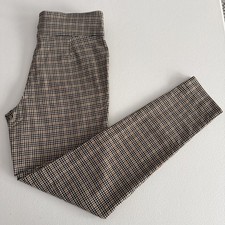Jones New York Check Dress Pants Size S Pull On Stretch NWOT