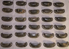 Great Set  30  Antique  Cast Iron  Bin  Cabinet  Pulls