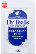 Epsom Salt Magnesium Soak, Fragrance Free, 4 Lbs
