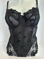 SALE - Panache "Venus" Black Thong Bodysuit Underwired, Non Padded Size 34C