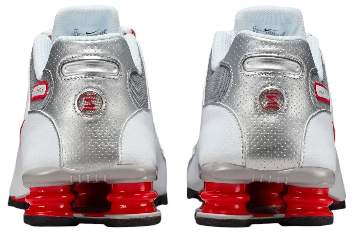 Nike Shox NZ Running Shoes White / Red / Silver Sz 9 378341 104 | eBay