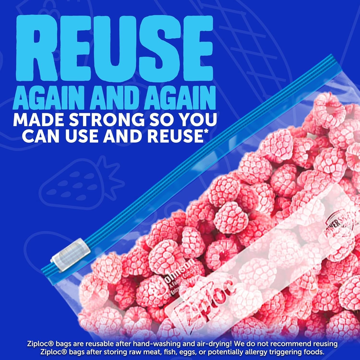 Ziploc Gallon Freezer Bags Food Storage Grip 'N Seal Zip Lock Bags 28 Count