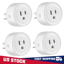 4-Pack Smart Plug 110-130V w/ Voice Control WiFi Timer Function, Alexa & Google