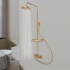 Antik Retro Duschsystem Duscharmatur Duschset Duschgarnitur Regendusche Handbrau