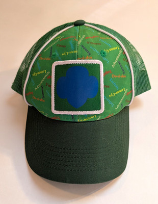 Cookie Boss Girl Scouts Women's Green Mesh Ponytail Back Trucker Hat