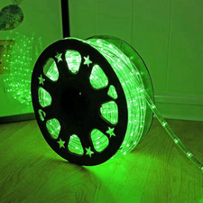 50Ft 360 LED Rope Lights, Waterproof Green Rope Lights for Outside