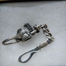 Dorohedoro Caiman Silver Keychain Anime Manga Key Holder Japan Limited Used