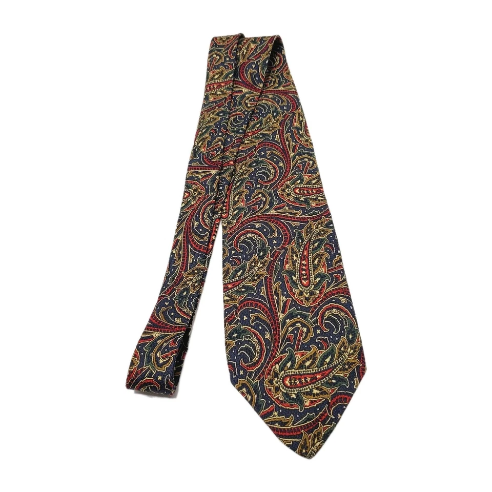 Corbata Abercrombie & Fitch Multicolor Patrón Paisley Para Hombre Seda Cuello Corbata Foto 2 de 4