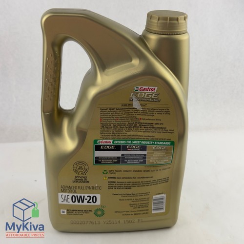 Aceite de motor sintético completo avanzado Castrol EDGE Extended Performance 0W-20, - Imagen 3 de 5