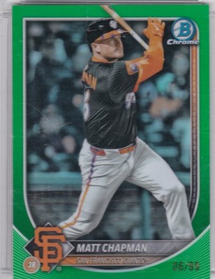 2025 Bowman Chrome Matt Chapman Green Refractor #/99 Giants