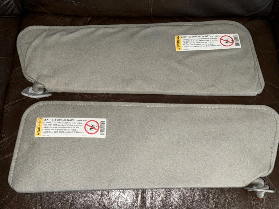 🔥 1995-1999 Chevy Tahoe Suburban Yukon Par de parasoles izquierda derecha tela gris Foto 4 de 4