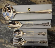 Royal Limited Silver Plated Ware 7 Pc Set: Ladle, Spoons, Fork & Pasta Server
