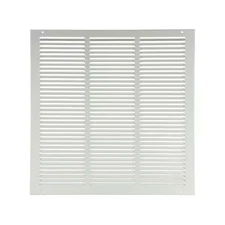 Ceiling/Wall Return Air Grille, 16 in W x 16 in H Opening, 702cfm, White, Steel,