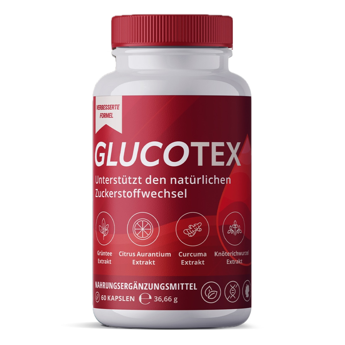 Blutzucker Komplex Kapseln Hochdosiert Zimt Chrom Zink Stoffwechsel Glucotex