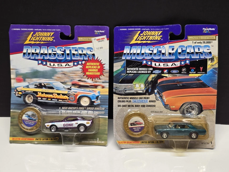 Johnny Lightning USA Dragsters & Muscle Cars Limited Edition / Cragar Mags / New - Image 2 of 4