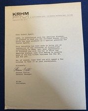 Special Pressing From Radio Station KRHM Los Angeles And Pan American Airways