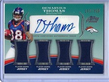 2010 Topps Prime Demaryius Thomas Autographed Patch RC #PL5-DT #'d 140/399