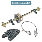 29" 32" 44"  Go Kart Rear Live Axle Kit, Sprocket+Hub+Brake Assembly+chain+Disc