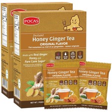 Honey Ginger Tea Instant Powder Packets-Non-GMO, Gluten Caffeine Free -2 packs