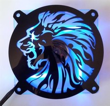 Custom 92mm LION HEAD Computer Fan Grill Gloss Black Acrylic Cooling Cover Mod