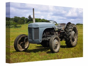 Little Grey Fergie Ferguson Vintage Tractor Canvas Wall Art Picture Print Ebay