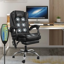 Massage Office Chair with Footrest 8 Point Reclining Executive Gaming Chair Home