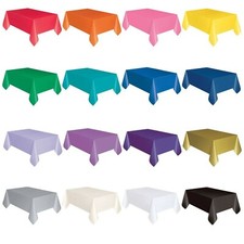 Rectangle Disposable Plastic Table covers Wipe Clean Party Table cloth Covers UK