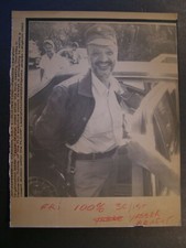 AP Wire Press Photo 1983 Yasser Arafat Leader of PLO meeting in Gammarth Tunisia