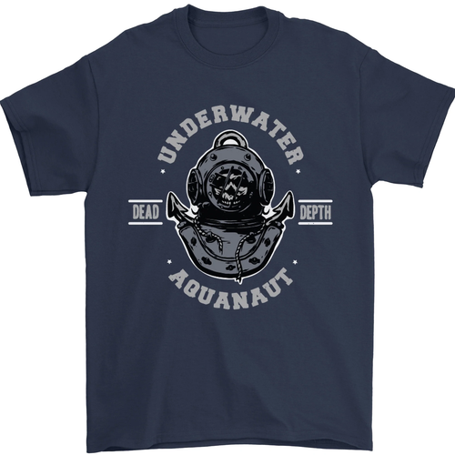 Underwater Aquanaut Scuba Diving Diver Mens T-Shirt 100% Cotton - 第 3/12 張圖片