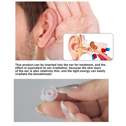 Tappi auricolari terapia luce rossa infrapeace 650nm acufene orecchio terapia laser tipo C - Foto 5 di 22