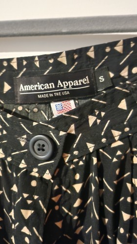 American Apparel Midi Button Up Skirt S - Picture 2 of 2