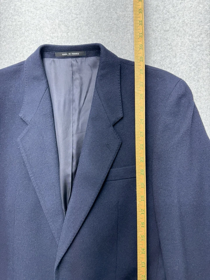 Ted Lapidus Cashmere Wool Blazer Mens 40 Navy Made In France Luxury Coat Jacket - Image 3 of 4