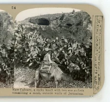Rocky Knoll Eye Sockets Jerusalem Palestine Realistic Travels Stereoview