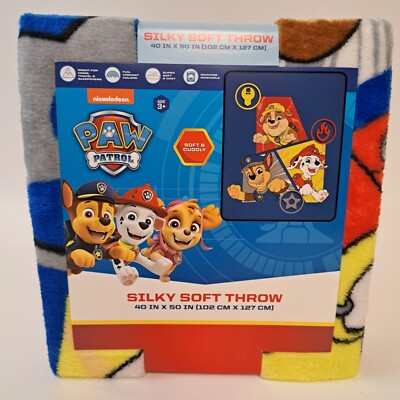 Paw Patrol Nickelodeon Throw Blanket 40'' x 50'' Silky SUPER SOFT NEW