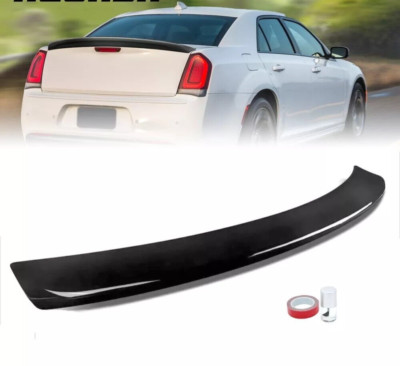 For Chrysler 300 300S 300C 2011-2023 Trunk Rear Spoiler Wing Lip Glossy Black