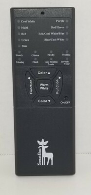 Santa s Best 50R5-1501B1P Replacement Remote Control Black Lighting Color Change