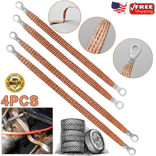 Automotive Car Truck Firewall Body Frame Copper Engine Ground Strap Cable Kit - Picture 13 of 31