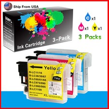  3PK,CMY LC-61 LC61 Ink Cartridge LC61C LC61M LC61Y for DCP-165C 385CW Printer