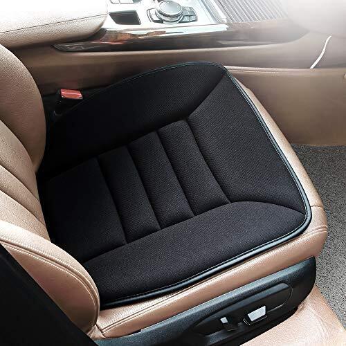Kingphenix Car Seat Cushion with 1.2inch Comfort Memory Foam, Seat Cushion for Car and Office Chair (Black)