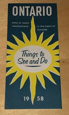 1958 Ontario Vacation Brochure Things To See And Do In The Heart Of Canada Guide