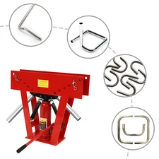 Hydraulic Pipe Tube Bender Tool Manual Heavy-Duty Pipe Bending Machine 16T Red