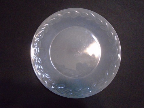 Fire King Luster Laurel Leaf 9" Gray Plate - Picture 3 of 4
