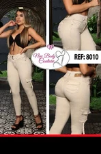 Jeans Bon Bon up Levanta cola colombianos butt lifter high waist fashion 8010