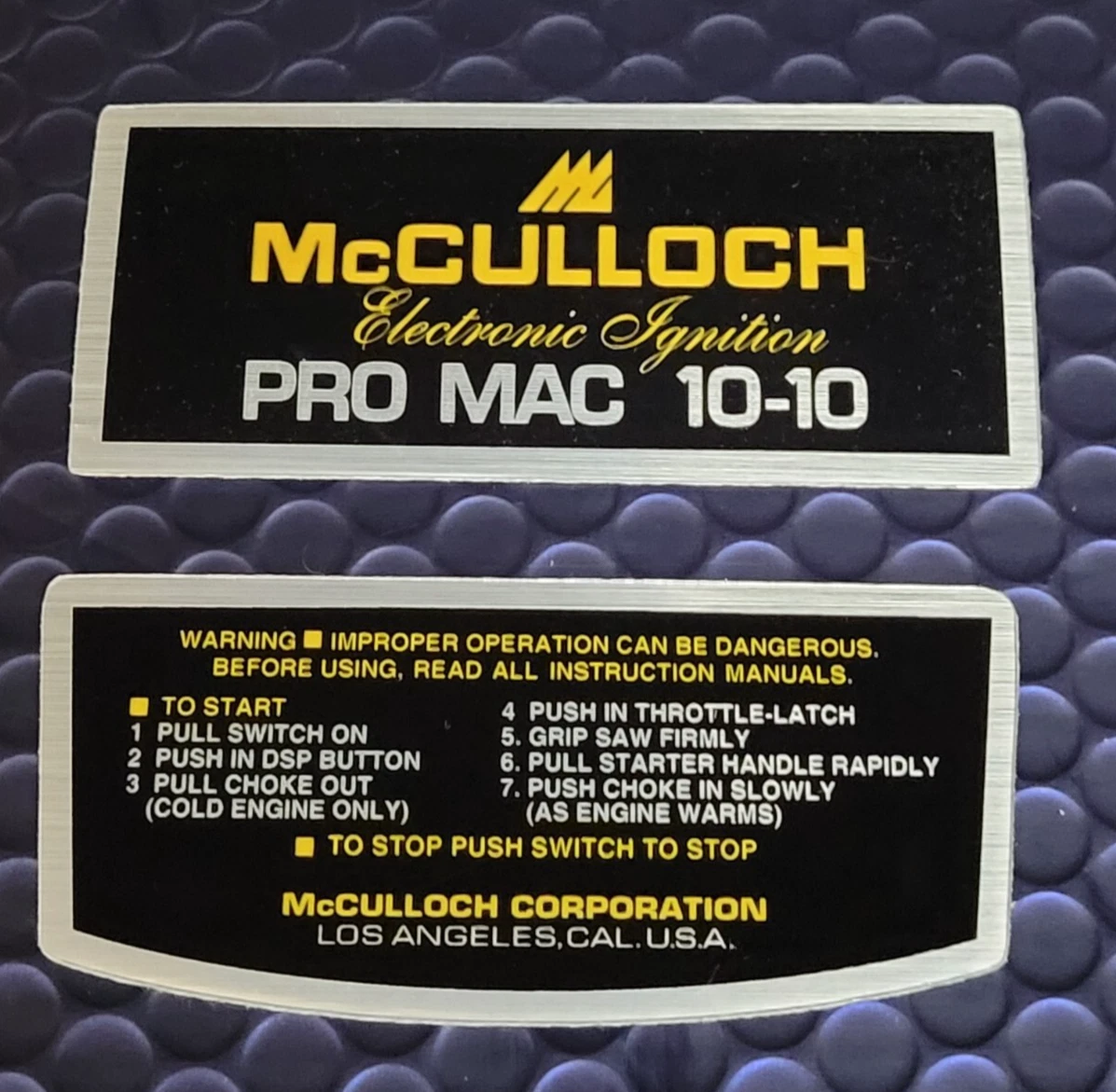 MCCULLOCH 10-10 CUSCINETTO SPILLA DA POLSO, SET DI 2, PARTE - Foto 4