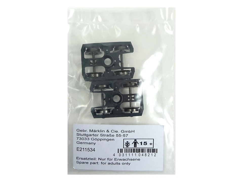 Ersatzteil Personenwagen Drehgestell 2 St. (Rad E700150 ) Märklin H0 E211534 neu - Bild 3 von 3