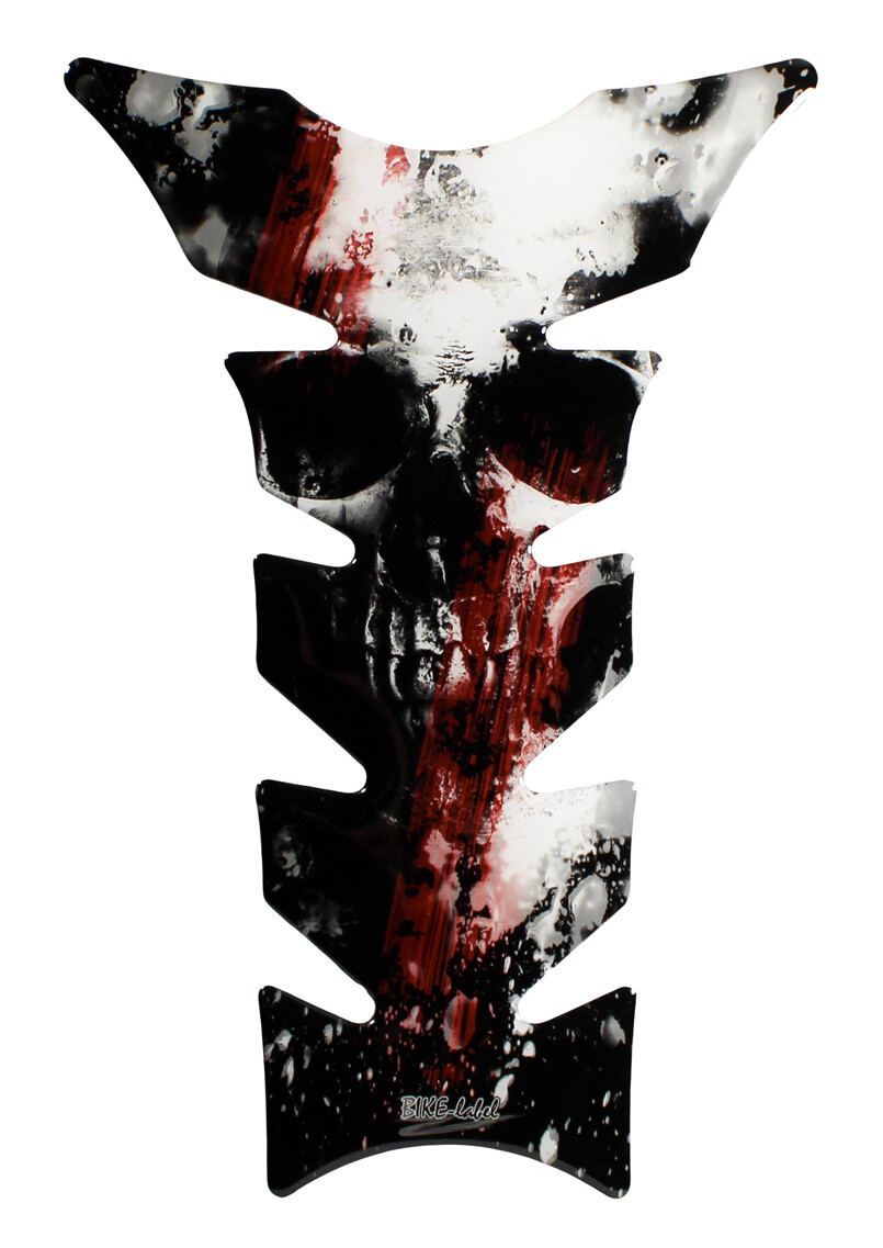 Motorcycle tank pad 3D gel sticker skeleton skull paint protection film: shap...