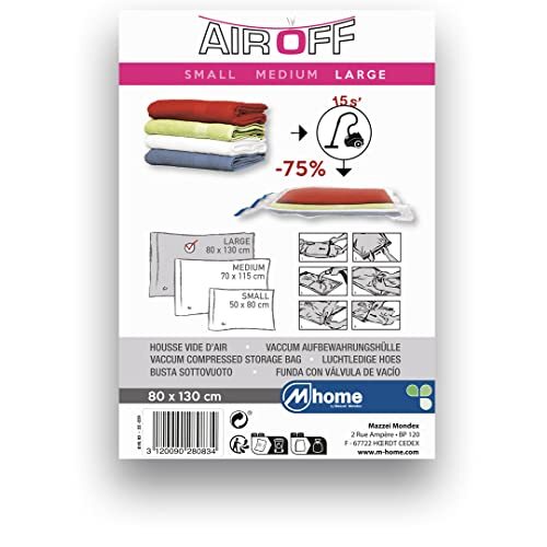 Storage Bag Mondex Vacuum Tube Transparent (80 X 130 Cm) NUOVO