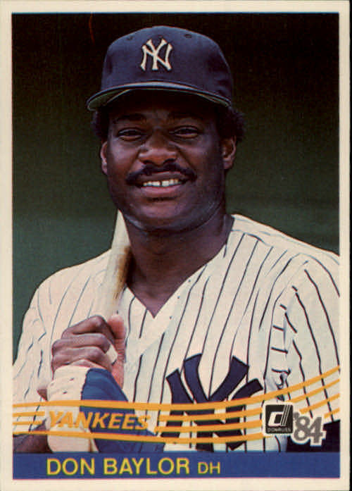 1984 Donruss 152 Don Baylor New York Yankees